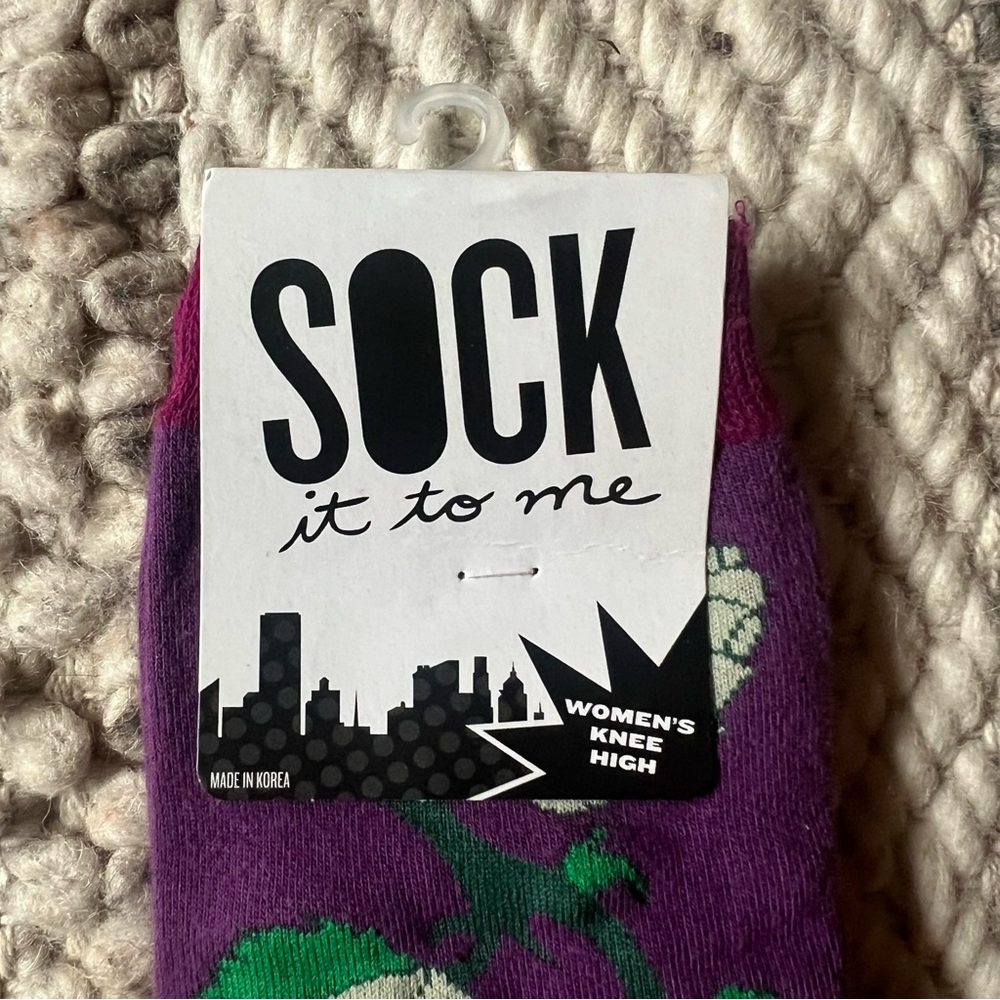 Sock It to Me Purple Hops Women's Socks - Picture 3 of 5
